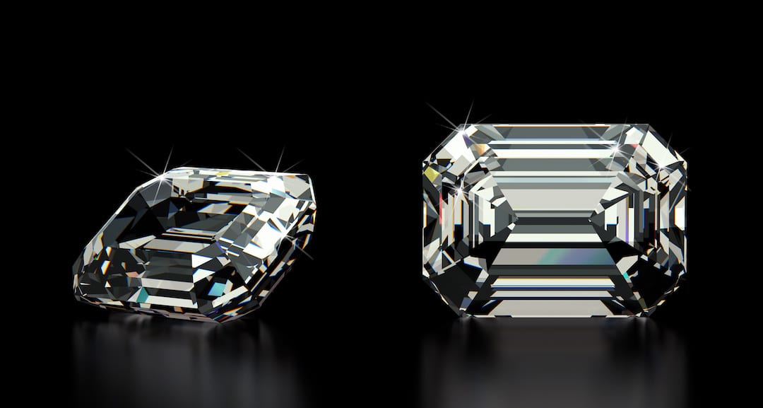 Emerald cut diamonds