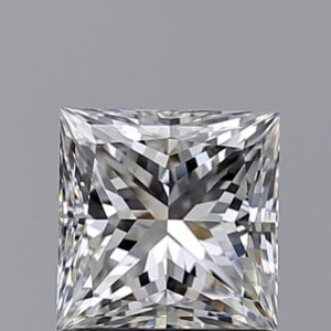 Princess 1.00 Carat Color F Clarity VVS2 Excellent Diamond