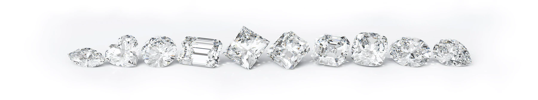 Different shape of lab grown diamonds
