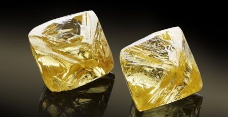 diamonds generic yellow rough diamond