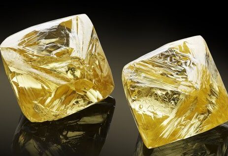diamonds generic yellow rough diamond