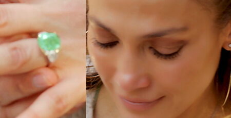 Green Diamond Engagement Ring