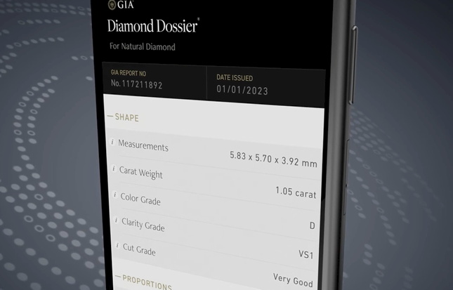 gia diamond digital report